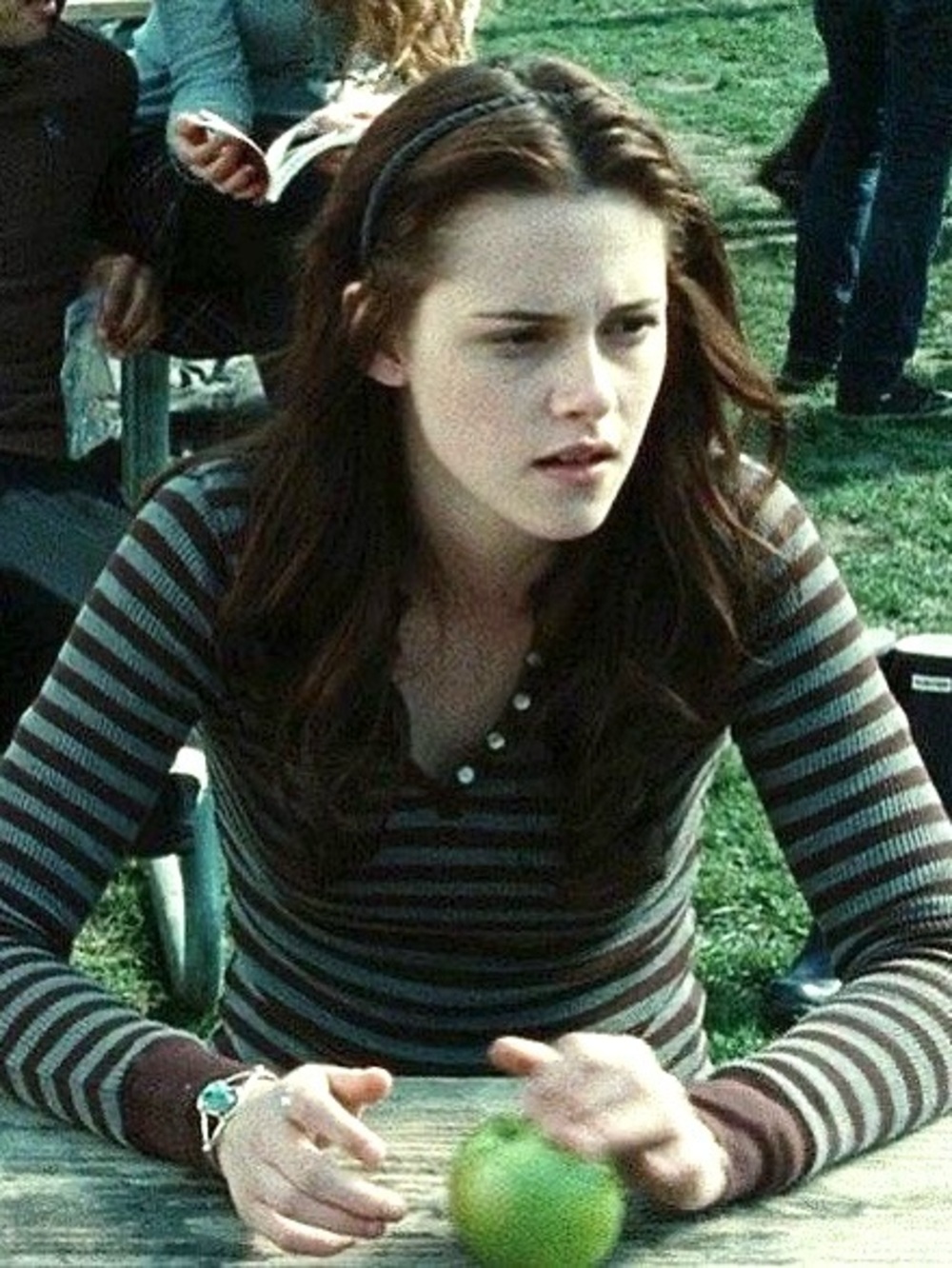 Splendid Y2K Gray Striped Henley Top ASO Bella Swan Twilight Alt S